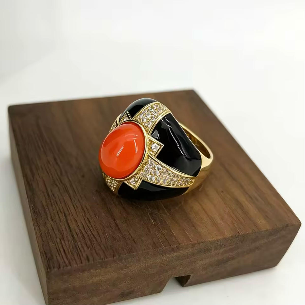 Coral Riviera Cocktail Ring