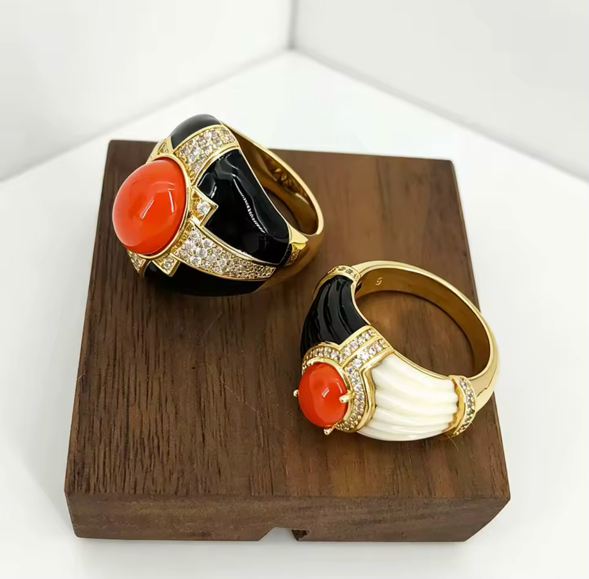 Coral Riviera Cocktail Ring