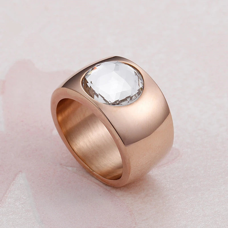 Glacier Cocktail Ring rose gold, side view