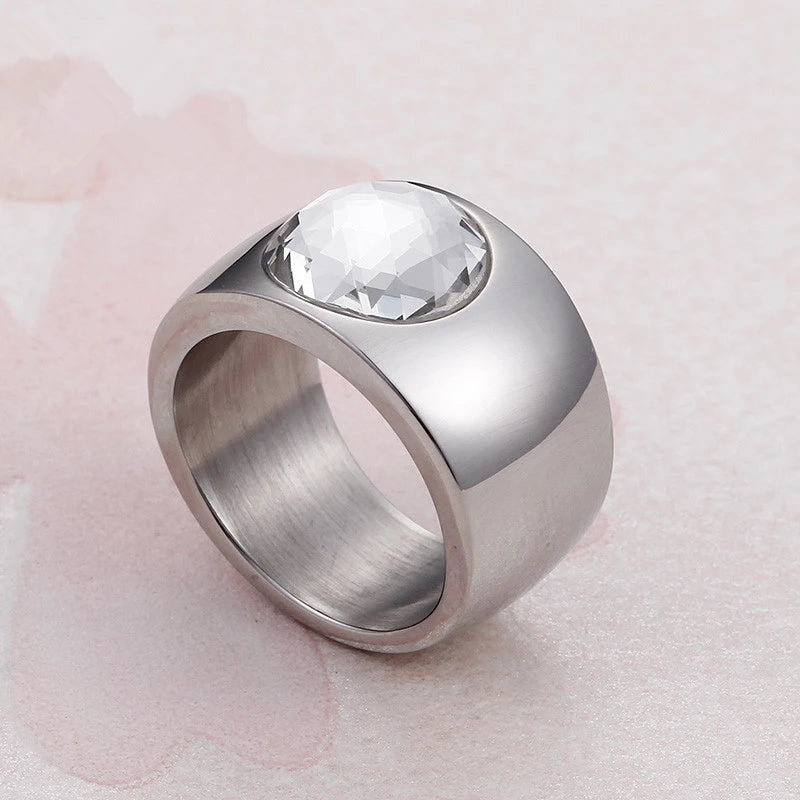 Glacier Cocktail Ring silver, side view
