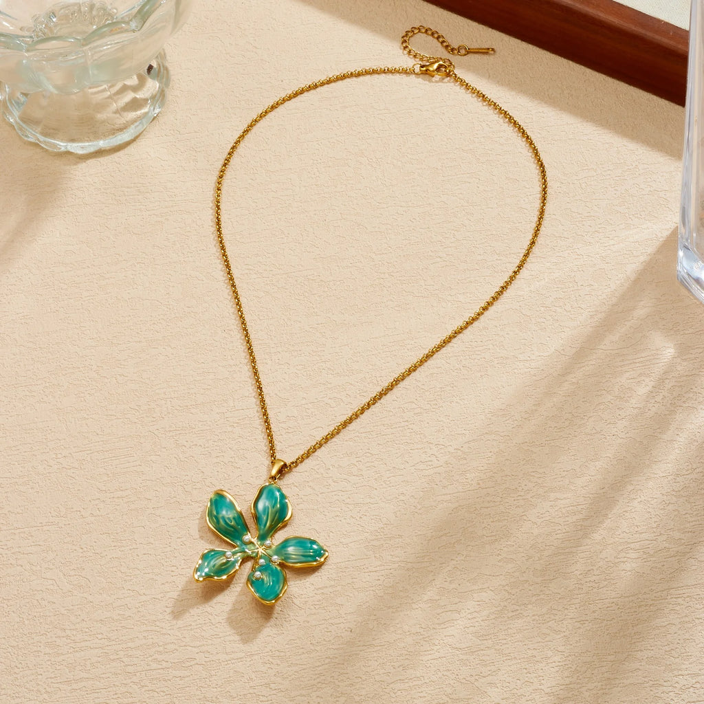 Jade Petal Necklace