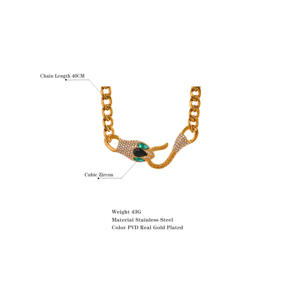 Colar Emerald Serpent