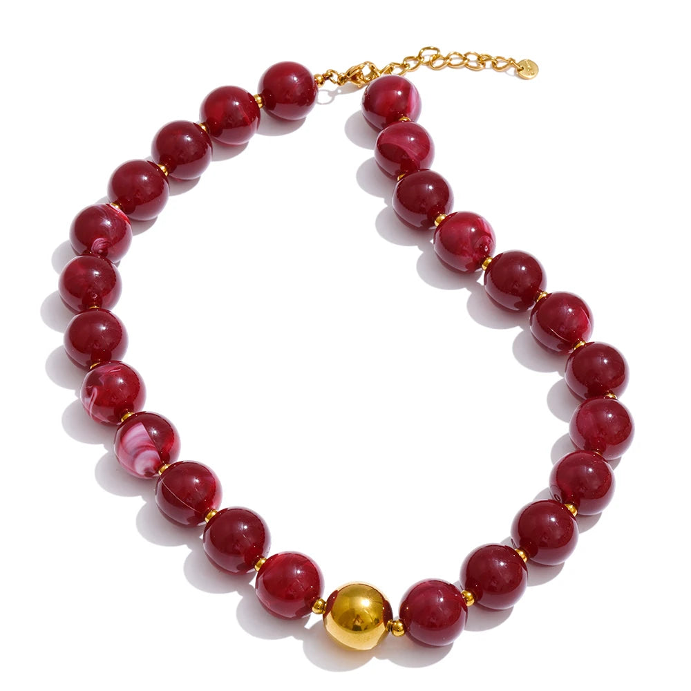 Necklace Dark Red