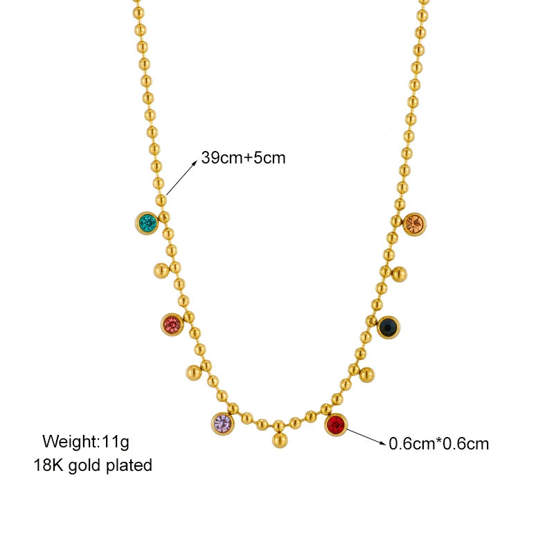 Jewel Drop Necklace measurements