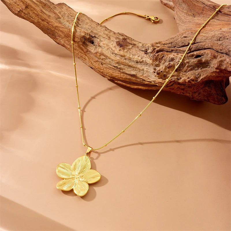 Plumeria Pendant Necklace