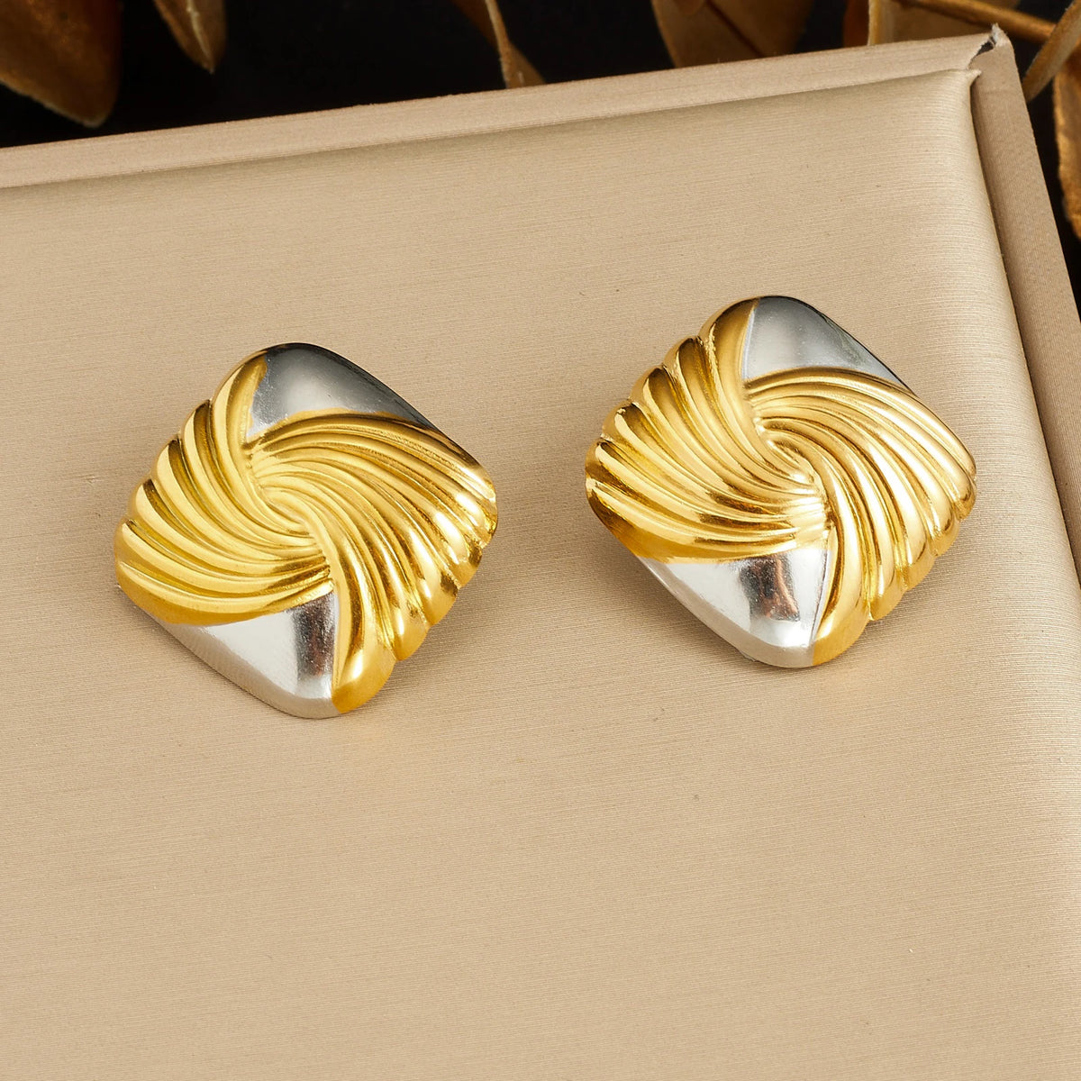 Two-Tone Swirl Studs
