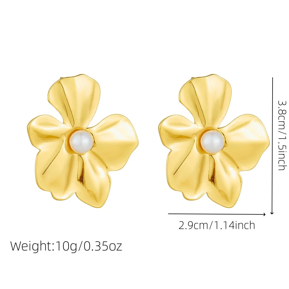 Pearl Petal Studs