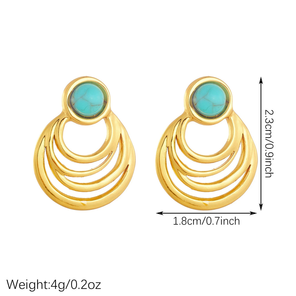 Turquoise Ripple Earrings
