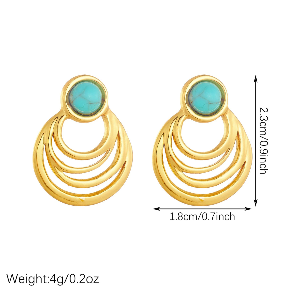 Turquoise Ripple Earrings