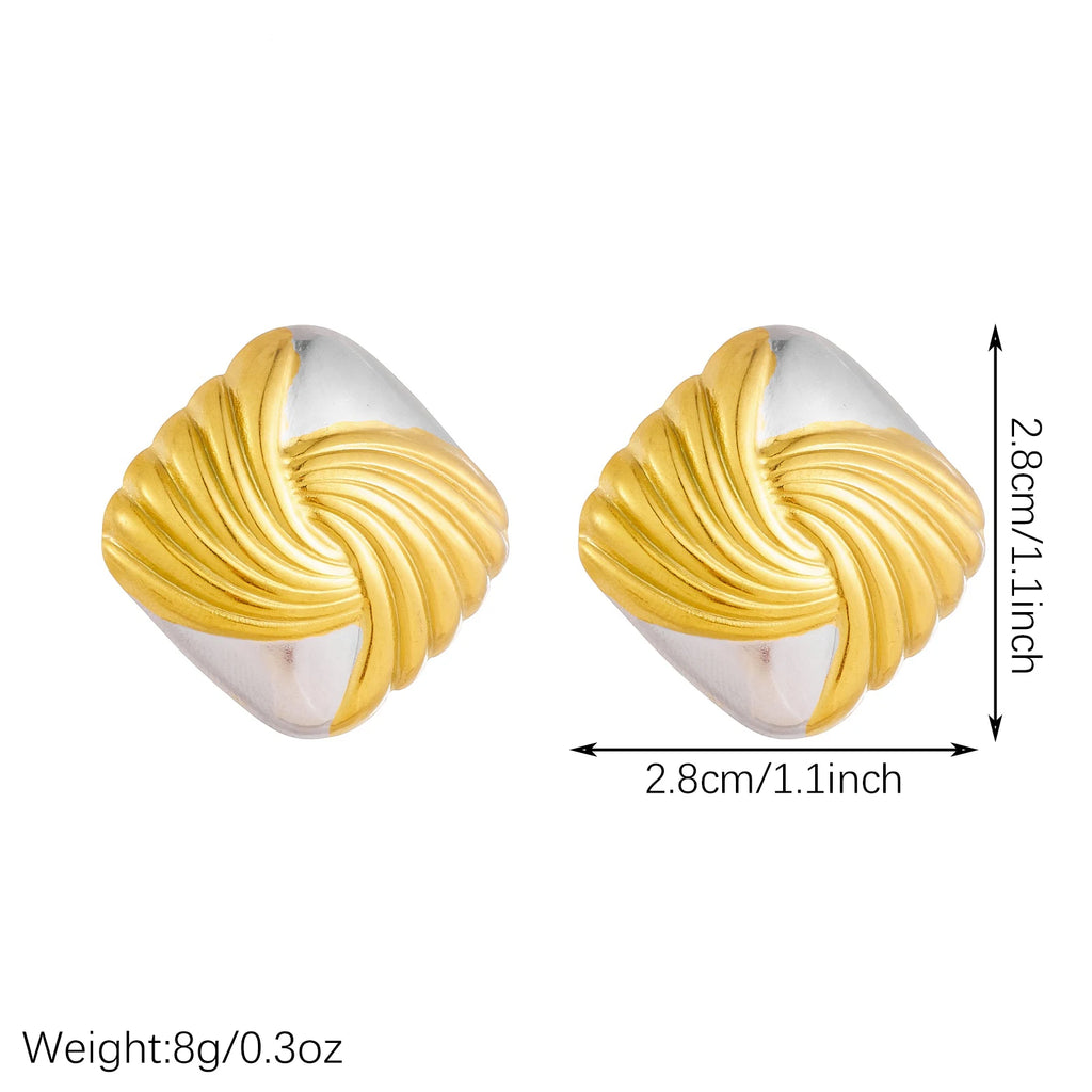 Two-Tone Swirl Studs