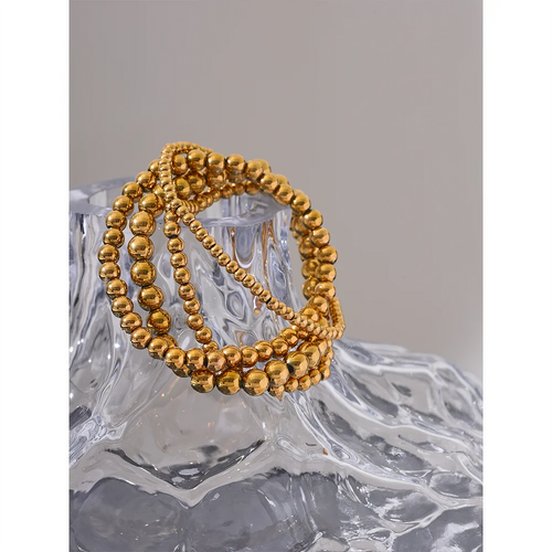 Bead Stack Bracelets gold