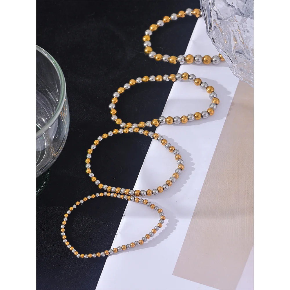 Bead Stack Bracelets stacked