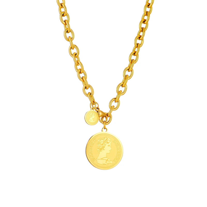 Golden Medallion Necklace