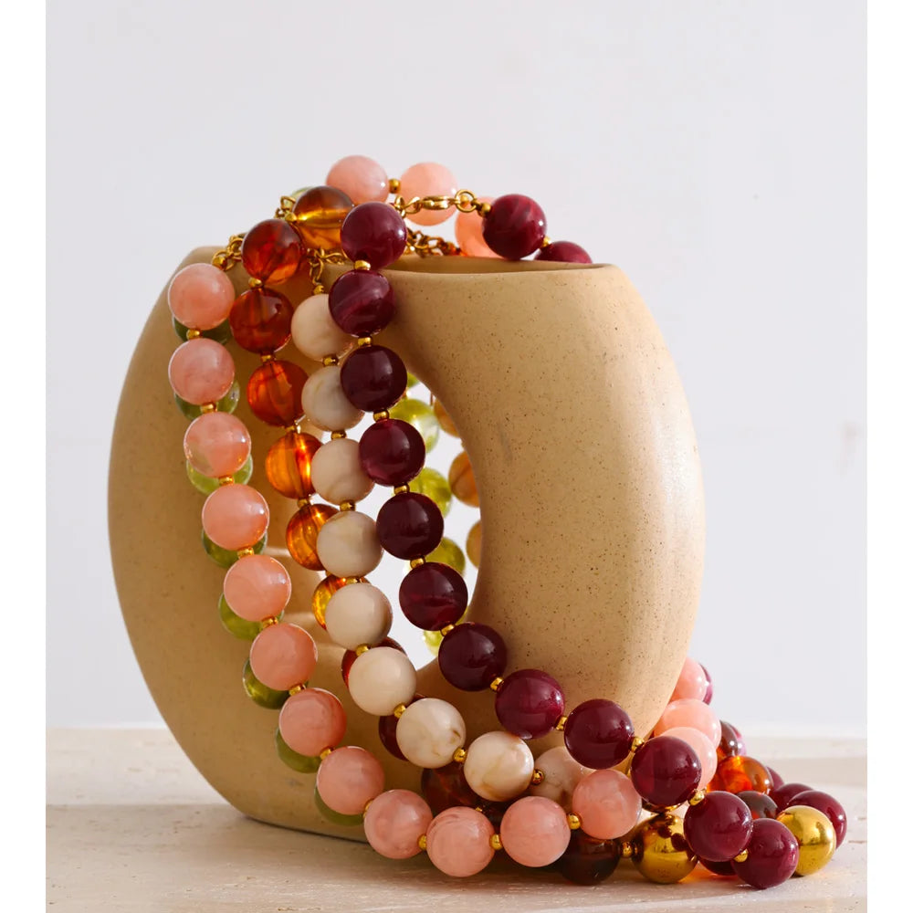 Bonbon bead necklaces