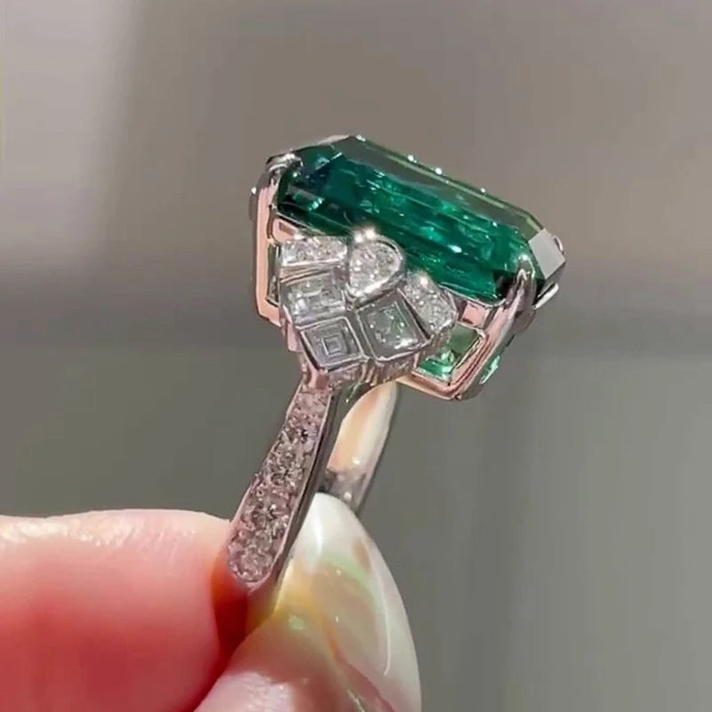 Emerald Deco Ring