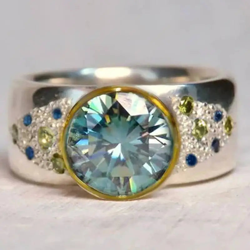 Lagoon Halo Ring