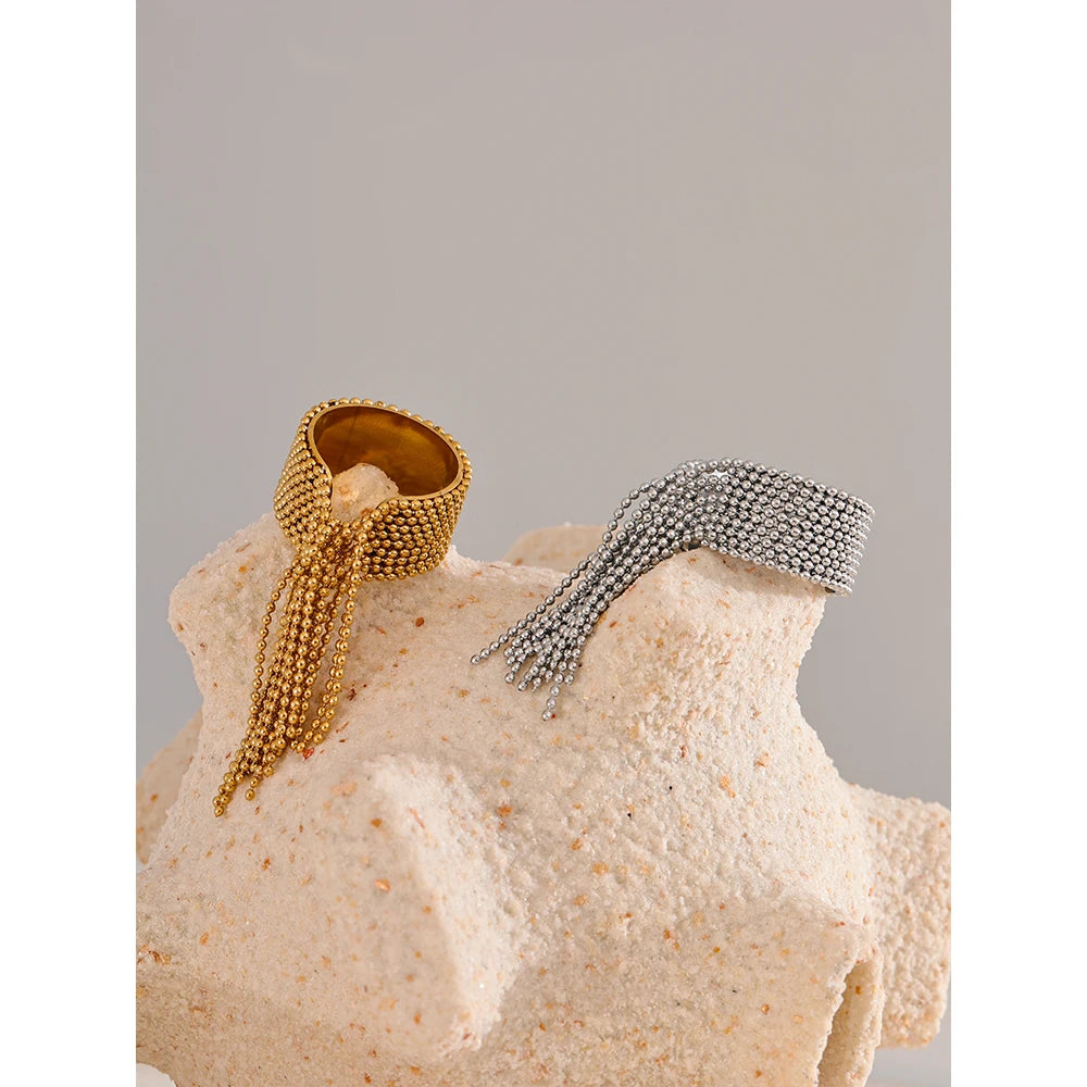 Fringe Ring gold and silver