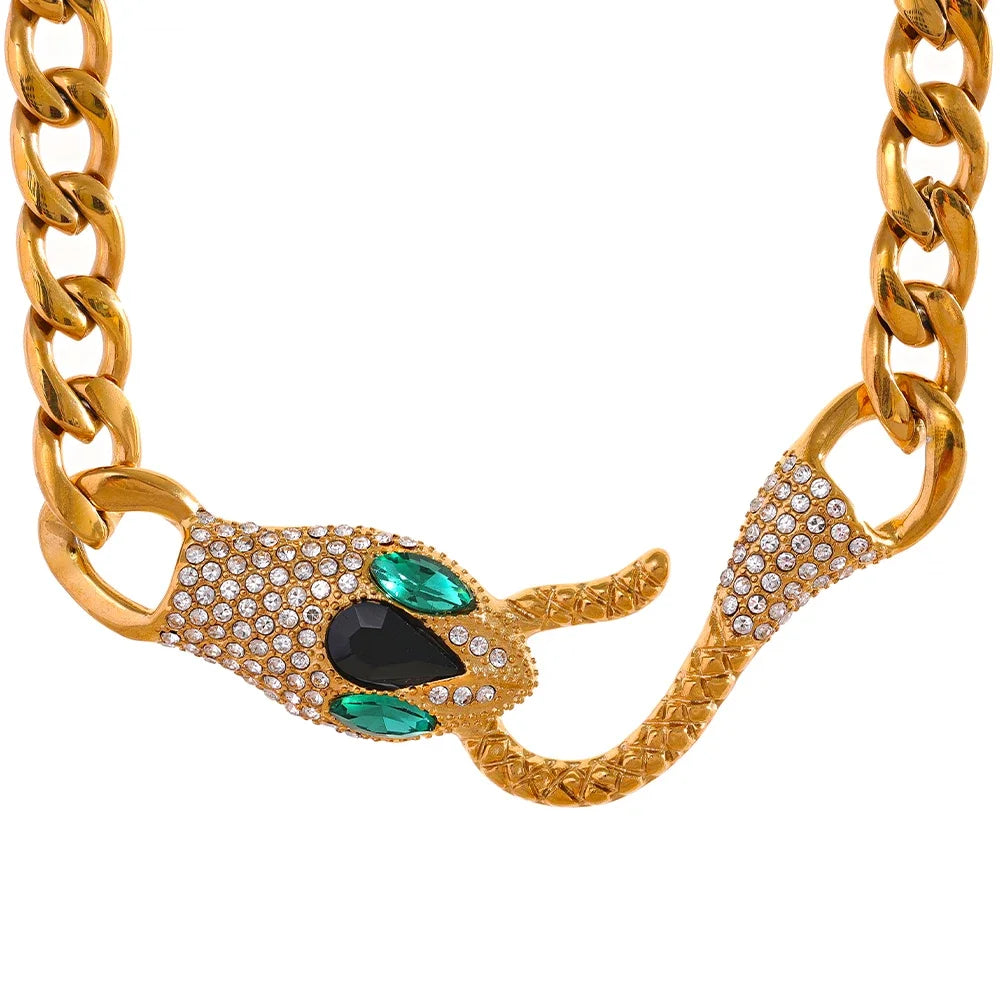 Emerald Serpent Necklace