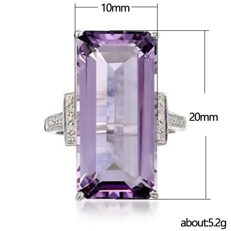 Violet Column Ring