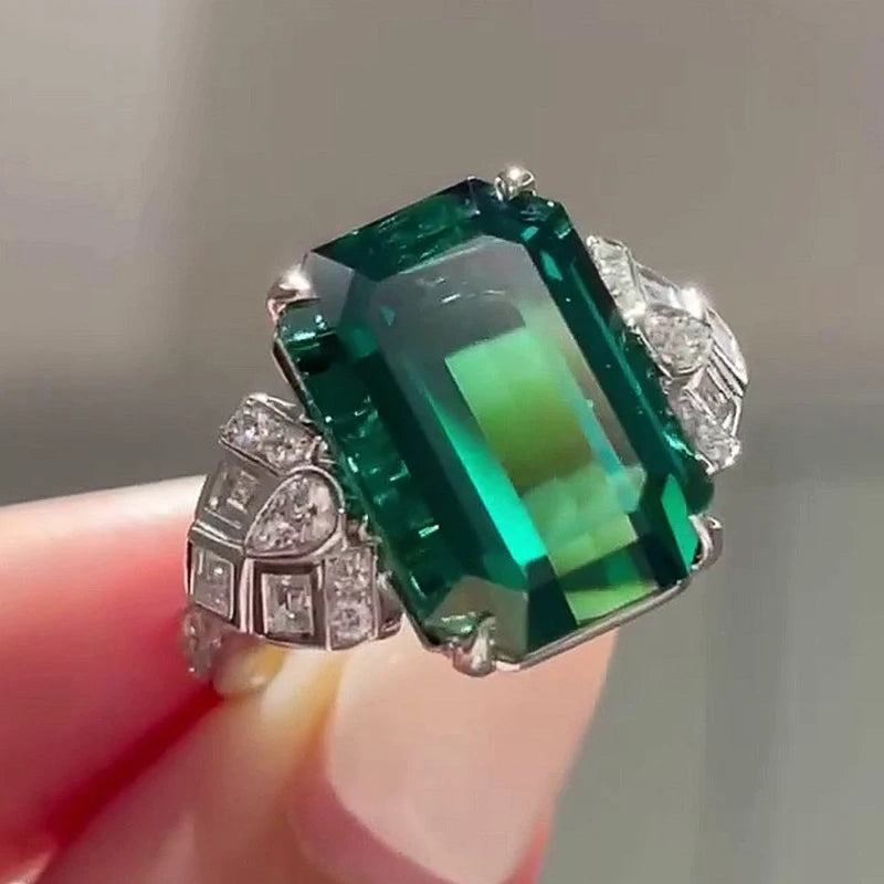 Emerald Deco Ring