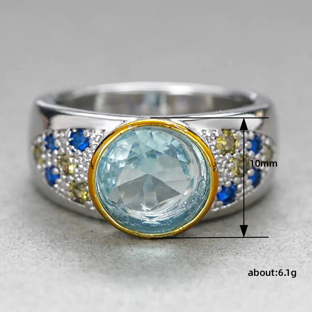 Lagoon Halo Ring