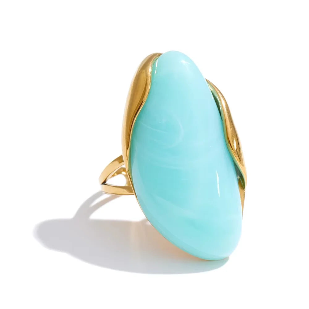 Pebble Ring Light Blue
