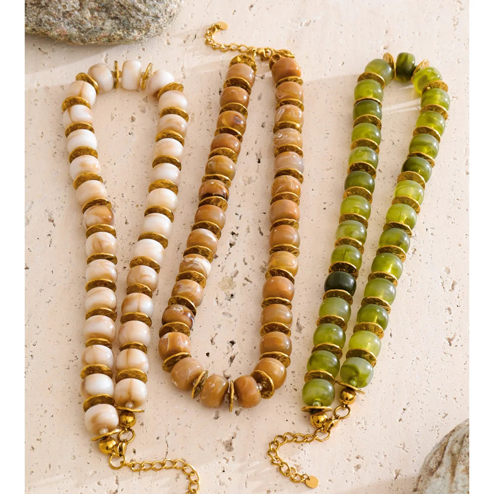 Olive Grove Necklaces on stone