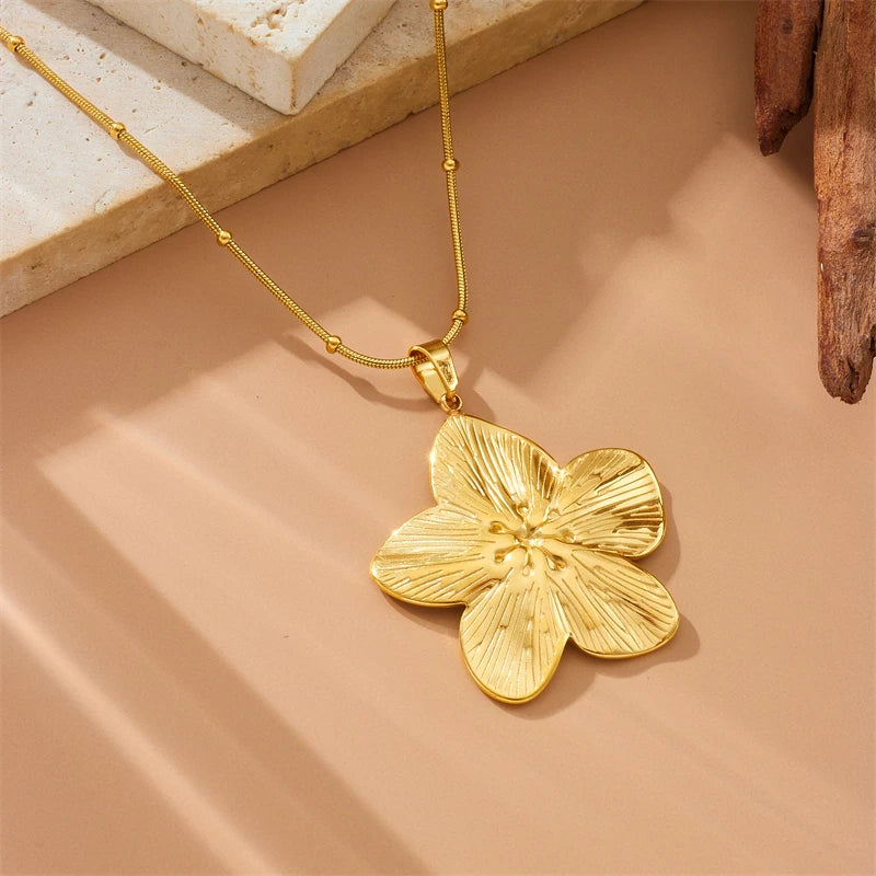 Plumeria Pendant Necklace