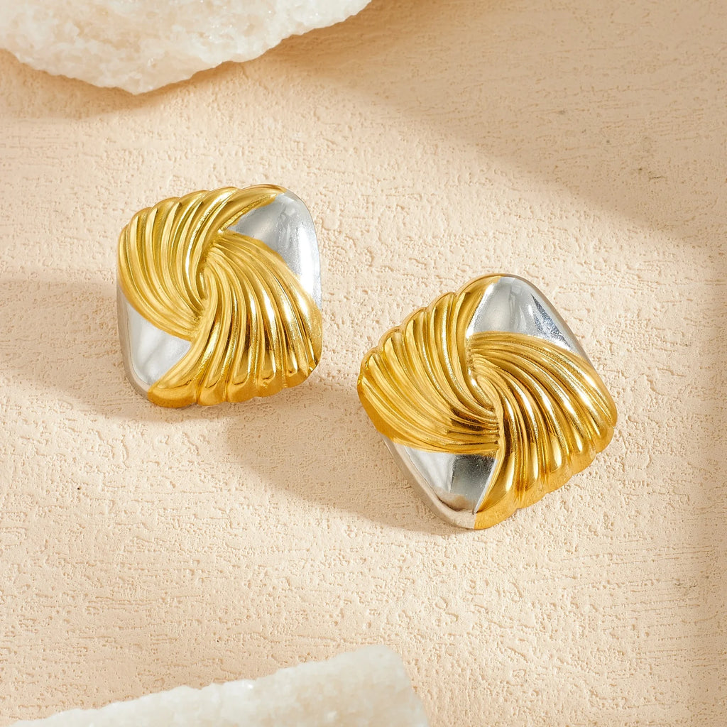 Two-Tone Swirl Studs