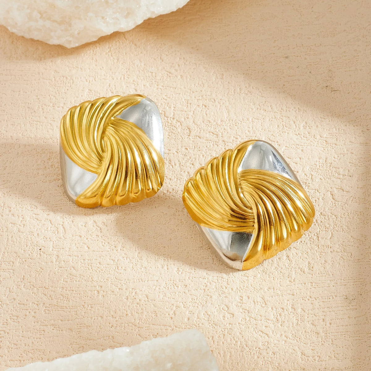 Two-Tone Swirl Studs