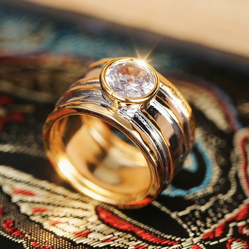 Duet Solitaire Ring
