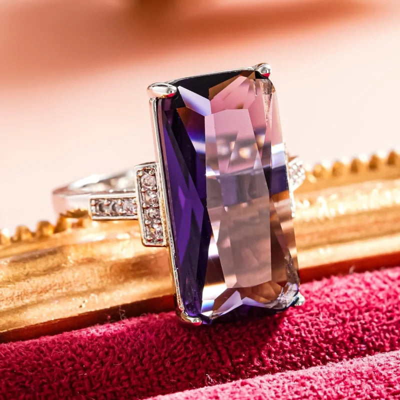 Violet Column Ring
