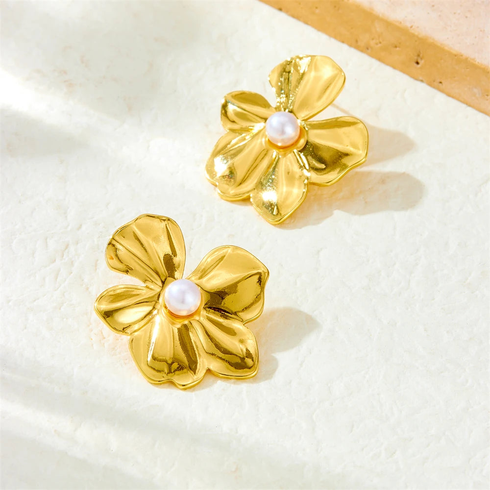 Pearl Petal Studs