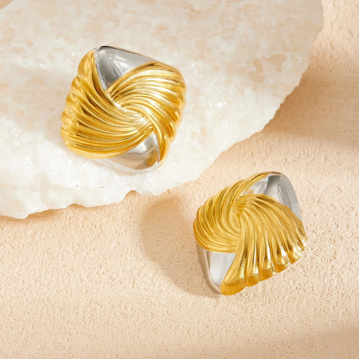 Two-Tone Swirl Studs