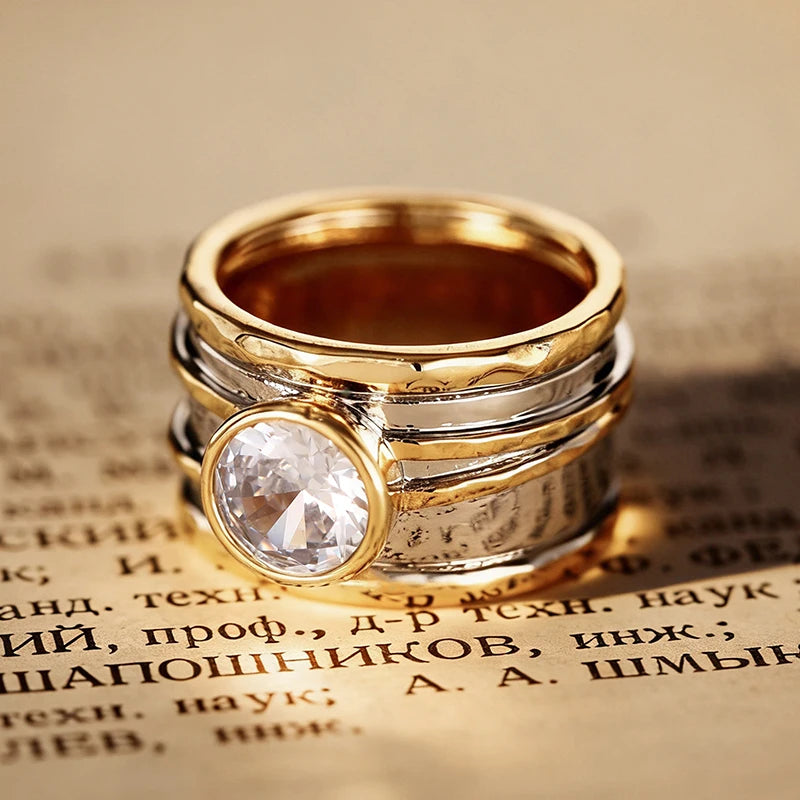 Duet Solitaire Ring
