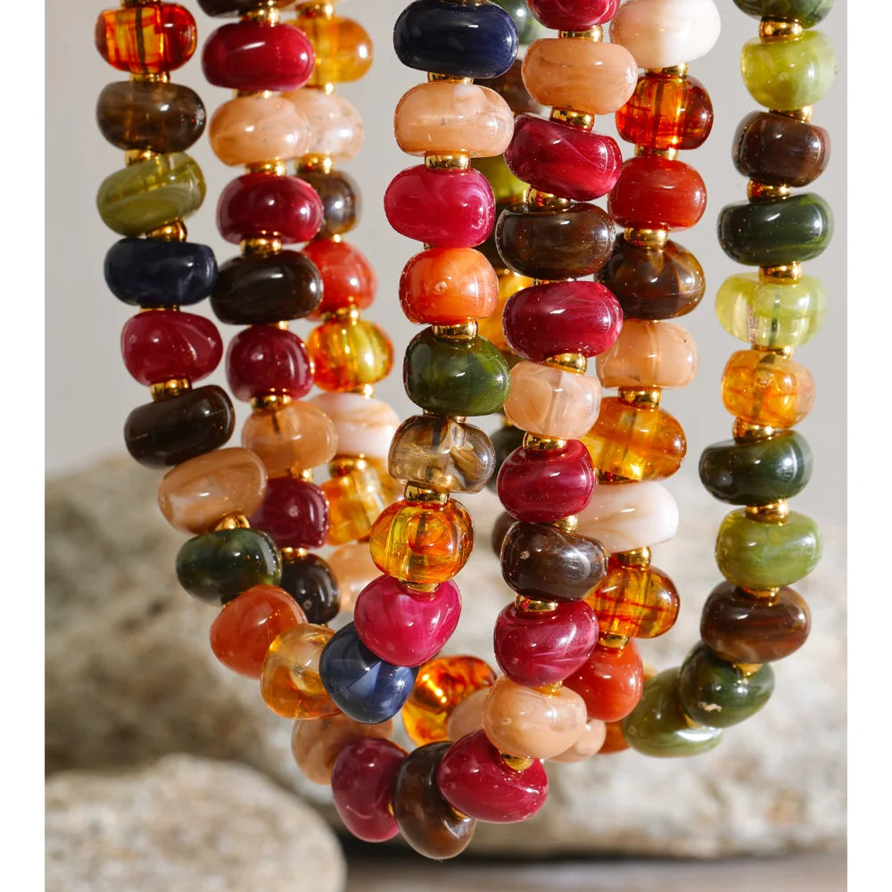 Tuscan Harvest Beaded Necklace detail