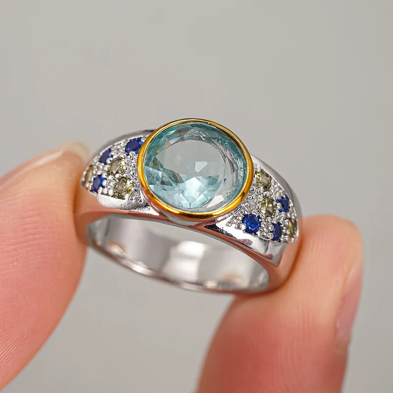 Lagoon Halo Ring
