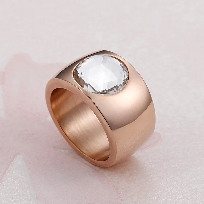 Glacier Cocktail Ring in rose gold