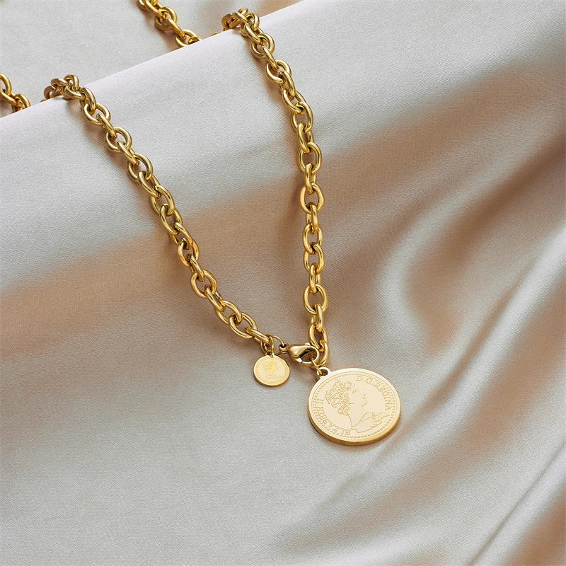 Golden Medallion Necklace