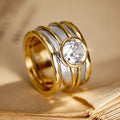 Duet Solitaire Ring