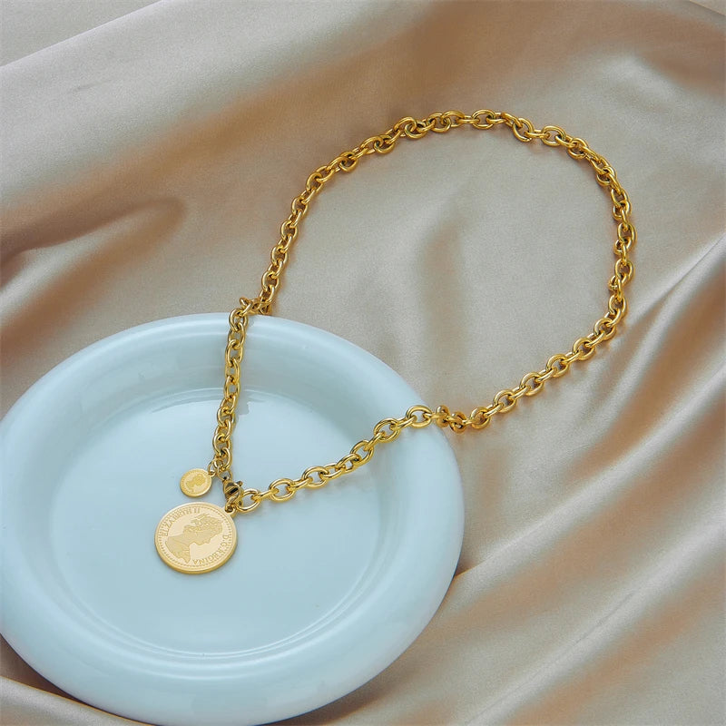Golden Medallion Necklace