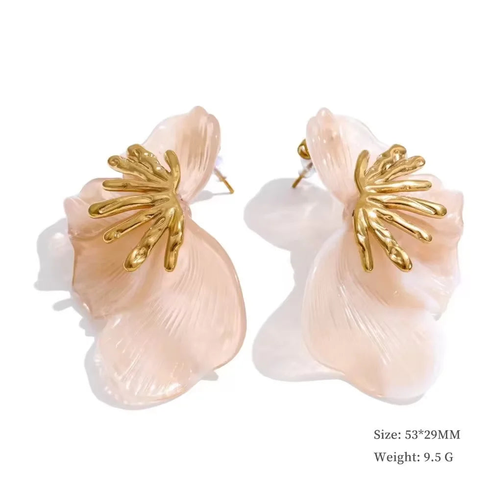Tiger Lily Earrings in Pink