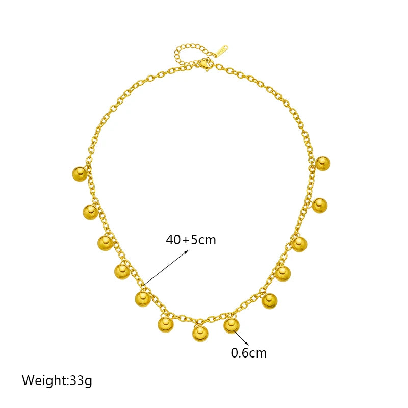 Golden Orb Charm Necklace