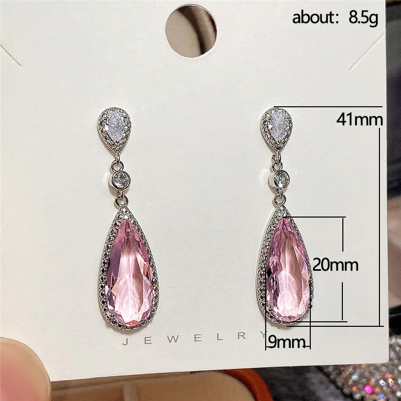 Rosé Drop Earrings
