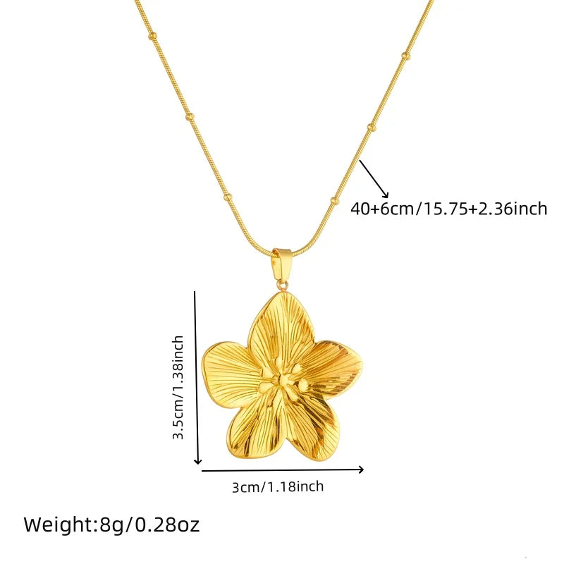 Plumeria Pendant Necklace