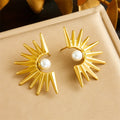 Sunburst Pearl Earrings