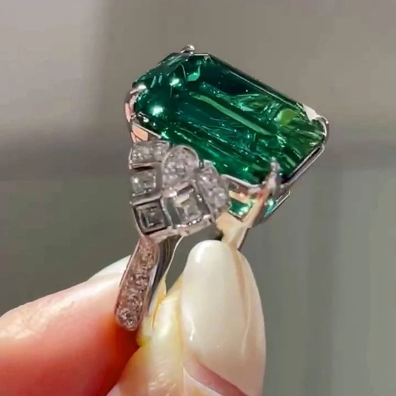 Emerald Deco Ring