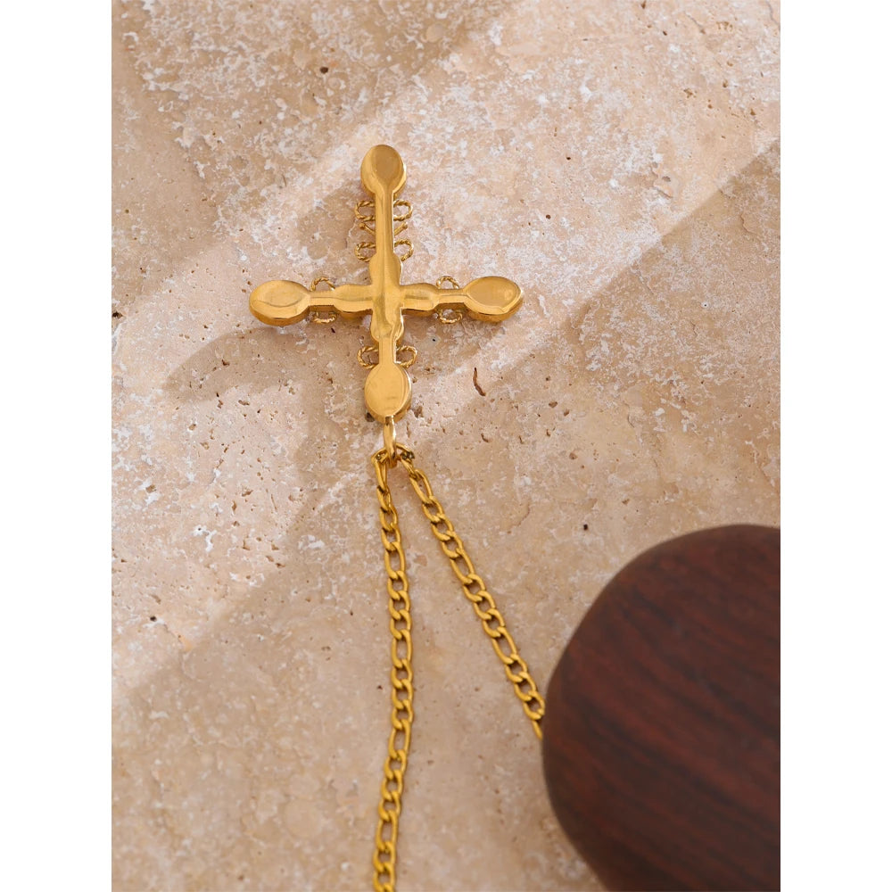 Collar Byzantine Stone Cross