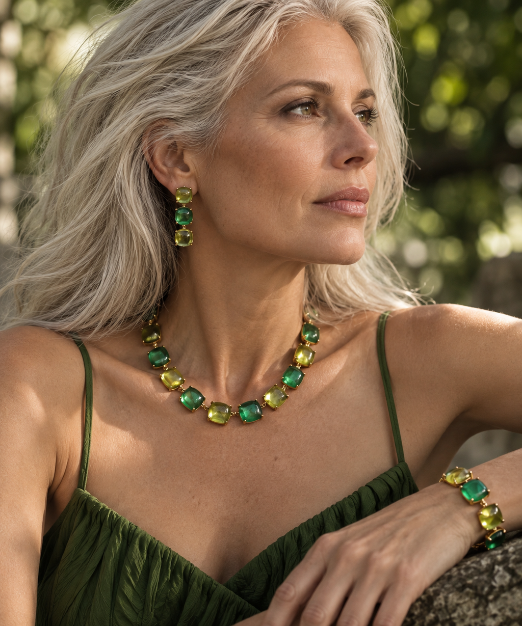Gumdrop Collection full set in green worn — Casa Edoarda